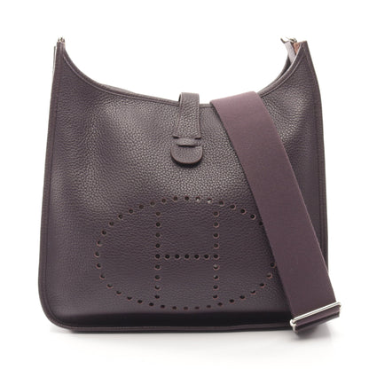 エヴリン 3 トロワ GM レザン ショルダーバッグ トリヨンクレマンス ダークパープル シルバー金具 T刻印 エルメス バッグ HERMES