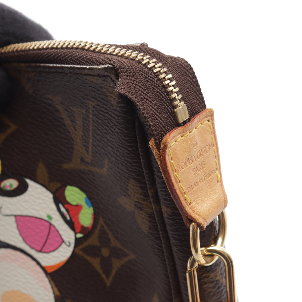 ポシェットアクセソワール モノグラムパンダ ハンドバッグ PVC レザー ブラウン ルイヴィトン バッグ LOUIS VUITTON