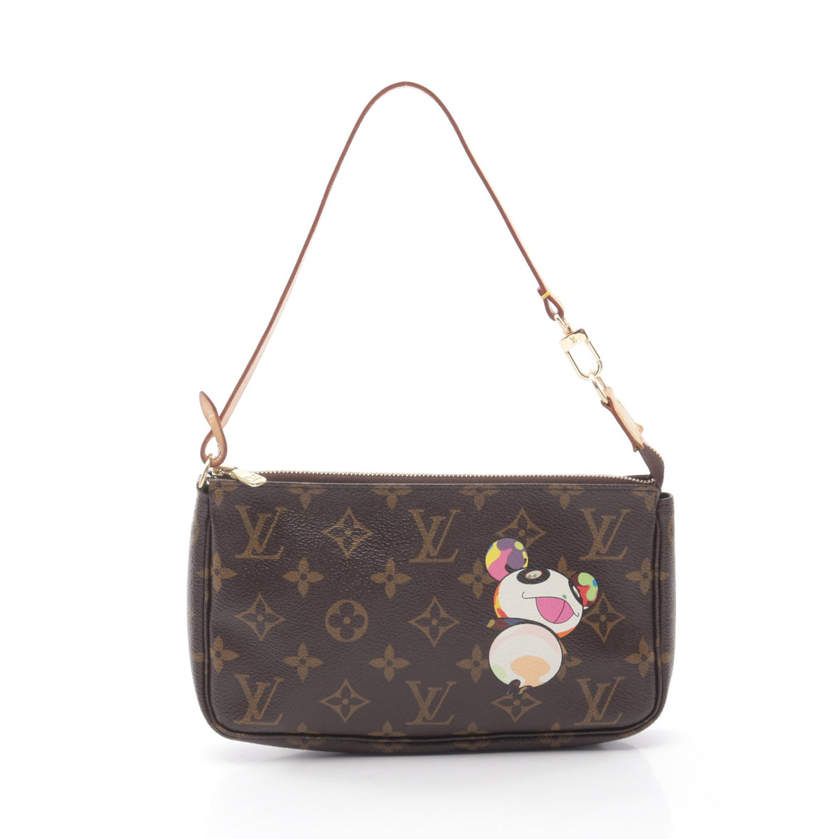 ポシェットアクセソワール モノグラムパンダ ハンドバッグ PVC レザー ブラウン ルイヴィトン バッグ LOUIS VUITTON