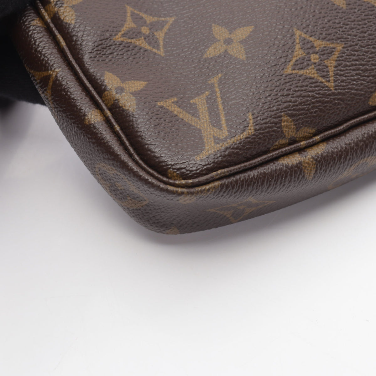ポシェットアクセソワール モノグラムパンダ ハンドバッグ PVC レザー ブラウン ルイヴィトン バッグ LOUIS VUITTON