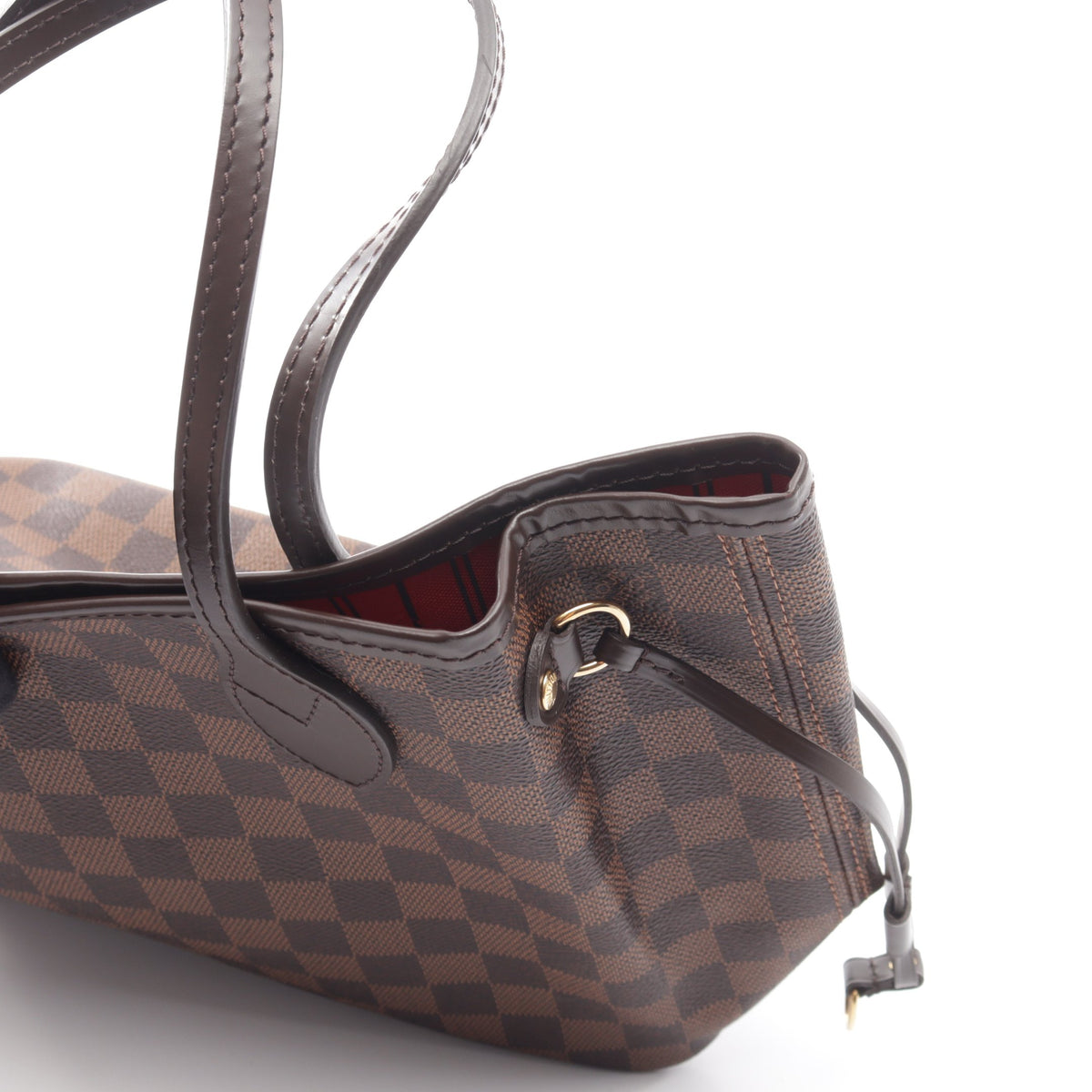 ネヴァーフルPM ダミエエベヌ ハンドバッグ トートバッグ PVC レザー ブラウン ルイヴィトン バッグ LOUIS VUITTON