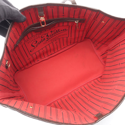 ネヴァーフルMM ダミエエベヌ ショルダーバッグ トートバッグ PVC レザー ブラウン ルイヴィトン バッグ LOUIS VUITTON
