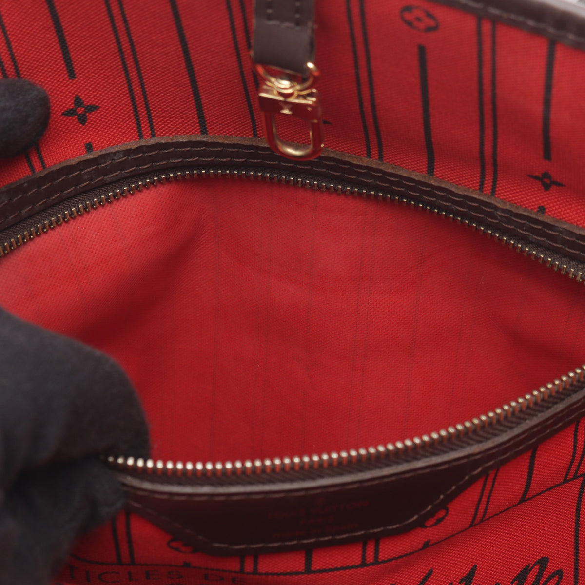 ネヴァーフルMM ダミエエベヌ ショルダーバッグ トートバッグ PVC レザー ブラウン ルイヴィトン バッグ LOUIS VUITTON