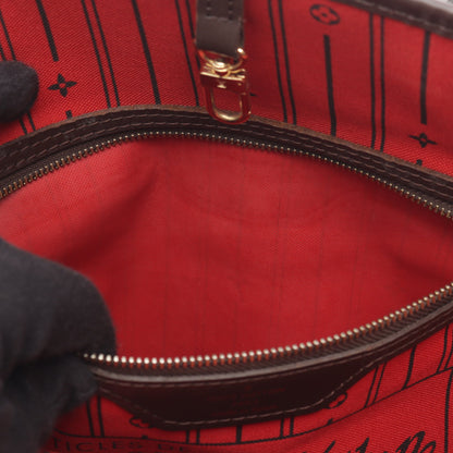 ネヴァーフルMM ダミエエベヌ ショルダーバッグ トートバッグ PVC レザー ブラウン ルイヴィトン バッグ LOUIS VUITTON