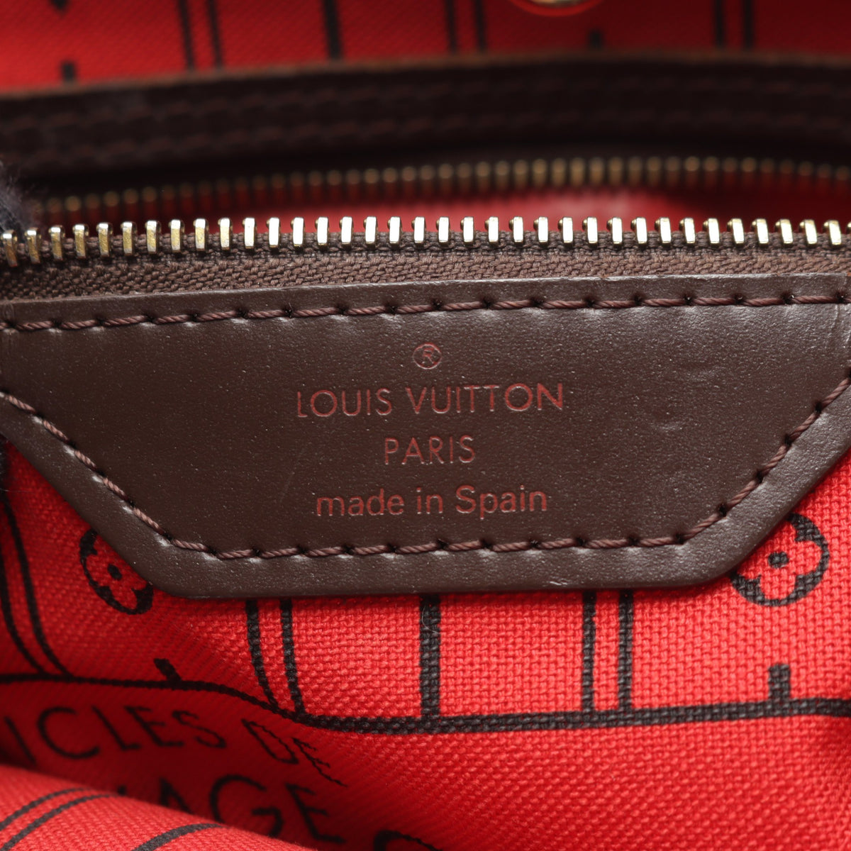 ネヴァーフルMM ダミエエベヌ ショルダーバッグ トートバッグ PVC レザー ブラウン ルイヴィトン バッグ LOUIS VUITTON