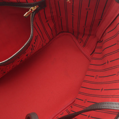 ネヴァーフルMM ダミエエベヌ ショルダーバッグ トートバッグ PVC レザー ブラウン ルイヴィトン バッグ LOUIS VUITTON