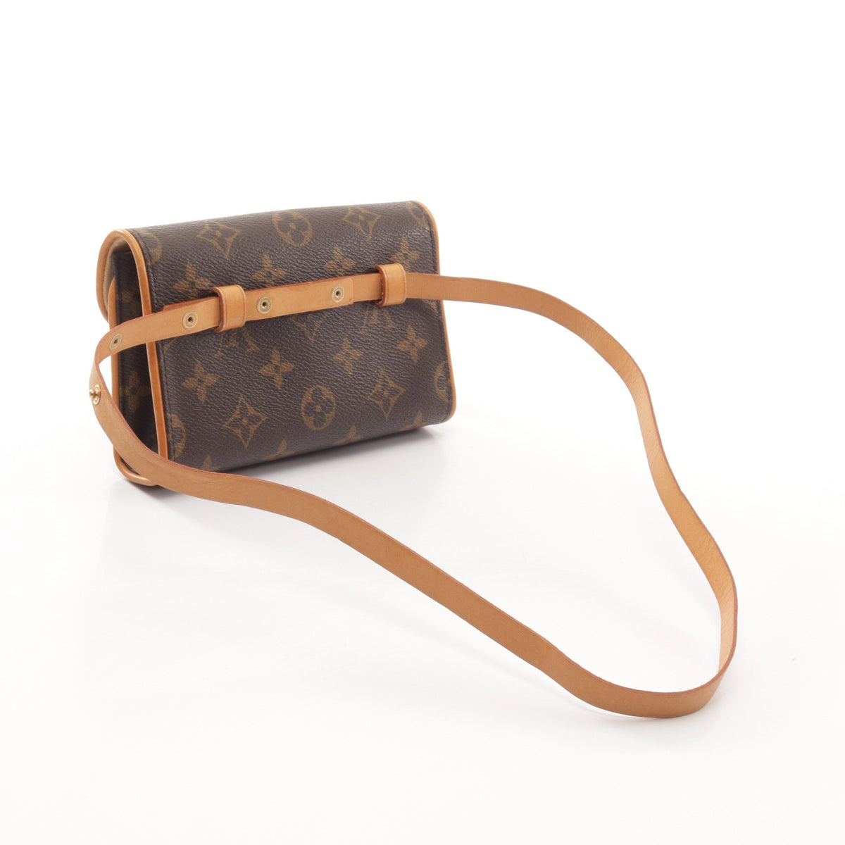 ポシェットフロランティーヌ モノグラム ボディバッグ ウエストバッグ PVC レザー ブラウン ルイヴィトン バッグ LOUIS VUITTON