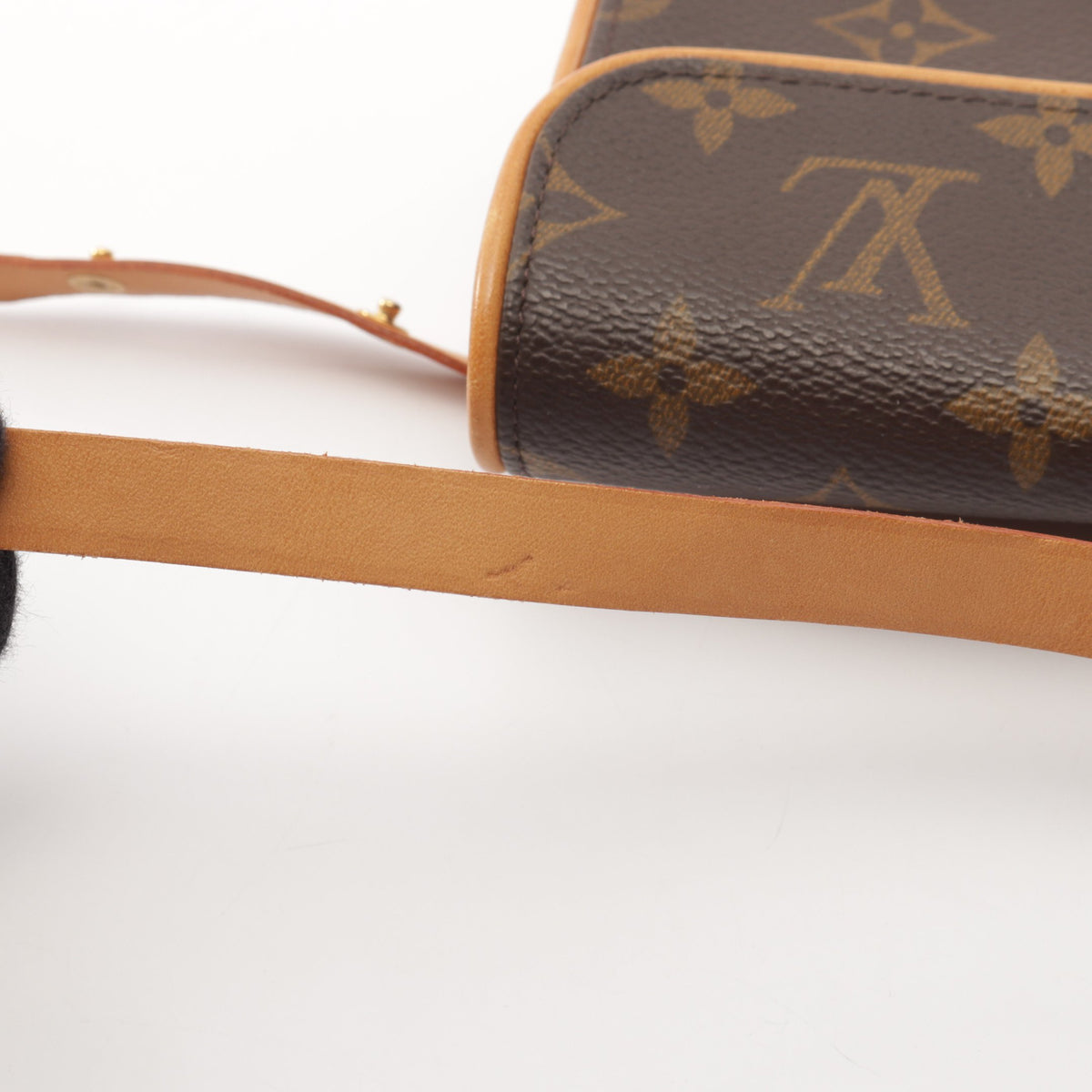ポシェットフロランティーヌ モノグラム ボディバッグ ウエストバッグ PVC レザー ブラウン ルイヴィトン バッグ LOUIS VUITTON