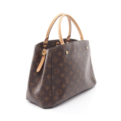 モンテーニュMM モノグラム 2WAY ハンドバッグ PVC レザー ブラウン ルイヴィトン バッグ LOUIS VUITTON