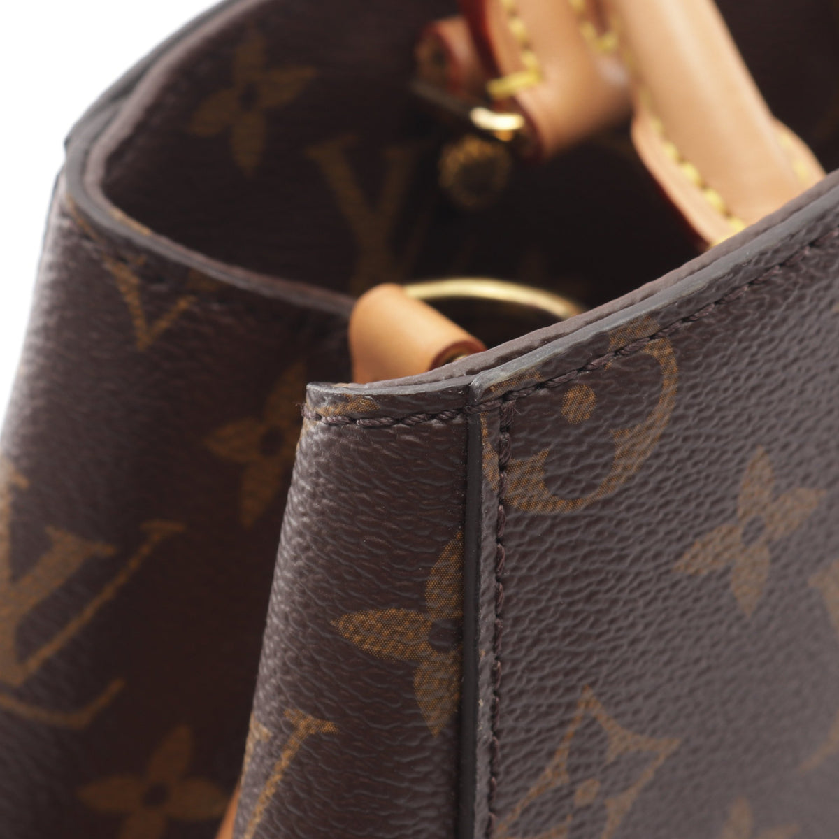 モンテーニュMM モノグラム 2WAY ハンドバッグ PVC レザー ブラウン ルイヴィトン バッグ LOUIS VUITTON