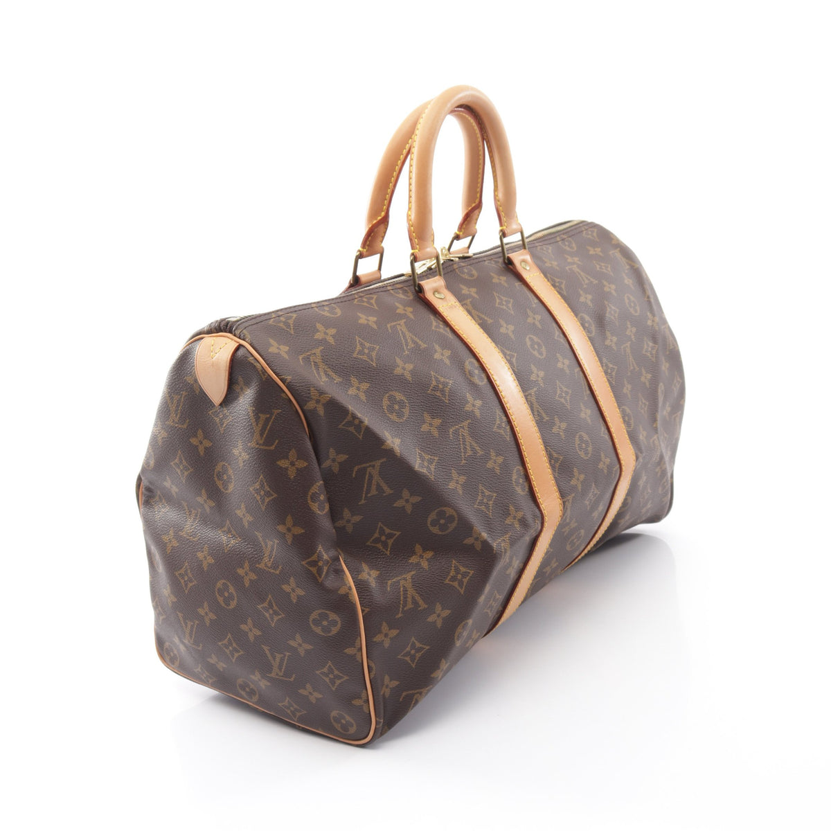 キーポル45 モノグラム ボストンバッグ PVC レザー ブラウン ルイヴィトン バッグ LOUIS VUITTON