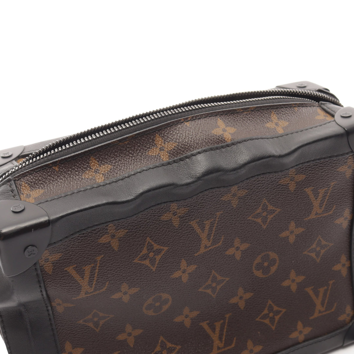 ソフトトランク モノグラムソーラーレイ ショルダーバッグ PVC レザー ブラウン ブラック ルイヴィトン バッグ LOUIS VUITTON