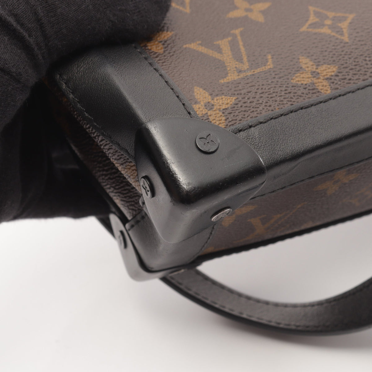 ソフトトランク モノグラムソーラーレイ ショルダーバッグ PVC レザー ブラウン ブラック ルイヴィトン バッグ LOUIS VUITTON