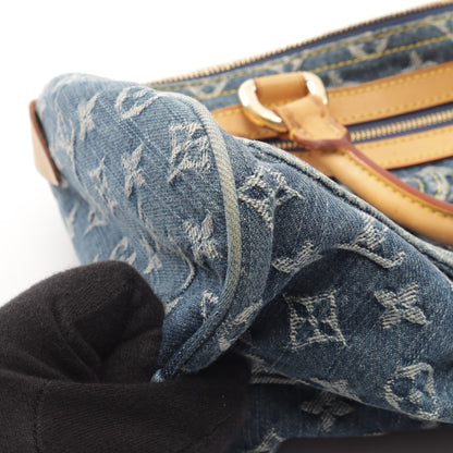 ネオスピーディ モノグラムデニム ハンドバッグ デニム レザー ブルー ルイヴィトン バッグ LOUIS VUITTON