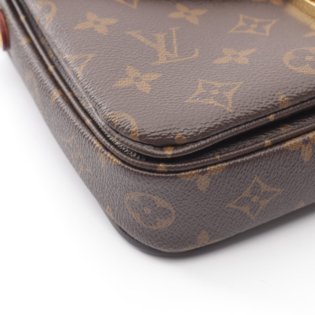 ポシェット メティス MM モノグラム 2WAY ハンドバッグ PVC レザー ブラウン ルイヴィトン バッグ LOUIS VUITTON