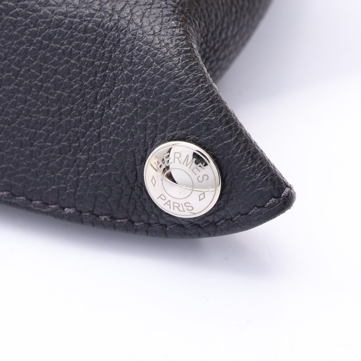 ヴィド ポッシュ キャバン ジョーヌナプル ショルダーバッグ トゴ ダークネイビー シルバー金具 B刻印 エルメス バッグ HERMES