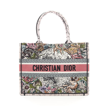 BOOK TOTE ブックトート ミディアム ハンドバッグ トートバッグ キャンバス ライトピンク マルチカラー クリスチャンディオール バッグ Christian Dior