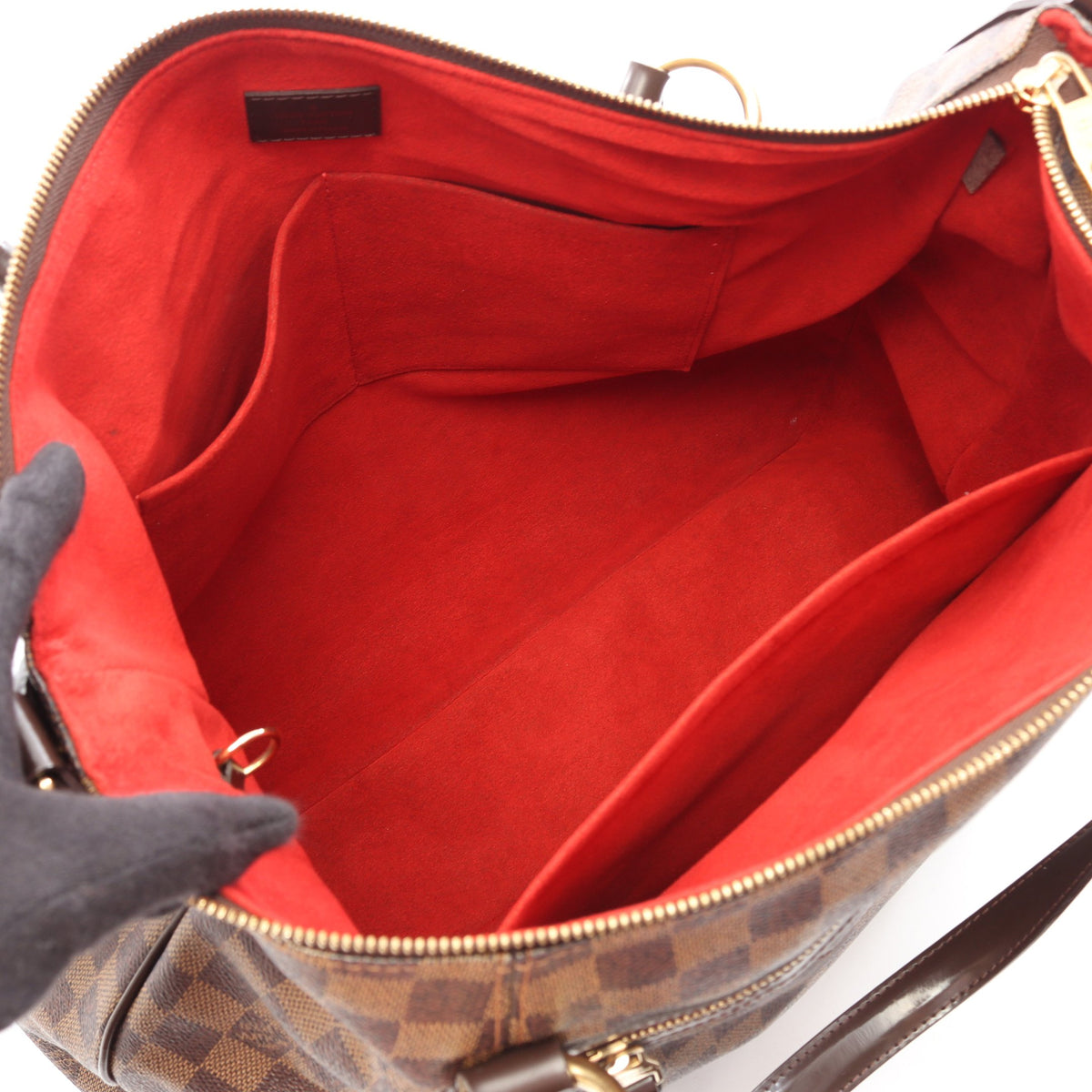 イーヴォラGM ダミエエベヌ 2WAY ハンドバッグ PVC レザー ブラウン ルイヴィトン バッグ LOUIS VUITTON