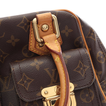 マンハッタンPM モノグラム ハンドバッグ PVC レザー ブラウン ルイヴィトン バッグ LOUIS VUITTON