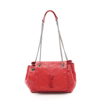 モノグラム ノリータ チェーンショルダーバッグ レザー レッド サンローランパリ バッグ SAINT LAURENT PARIS