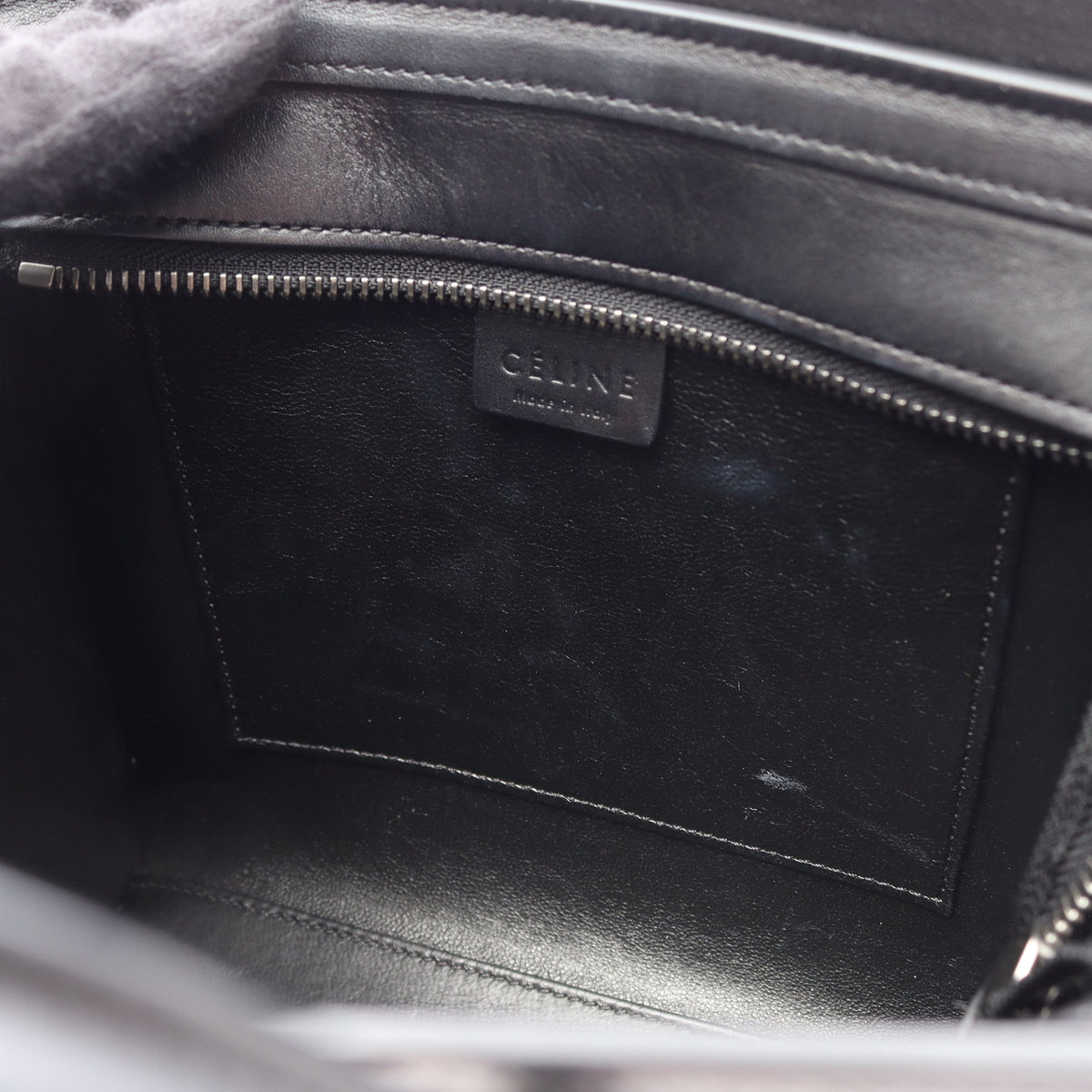 ラゲージ ナノショッパー 2WAY ハンドバッグ レザー パイソン ライトブルー ブラック セリーヌ バッグ CELINE