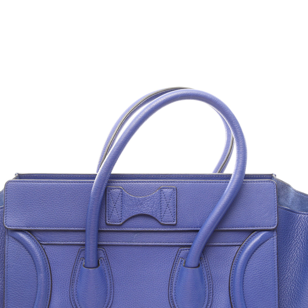 ラゲージ ミニショッパー ハンドバッグ レザー ブルー セリーヌ バッグ CELINE
