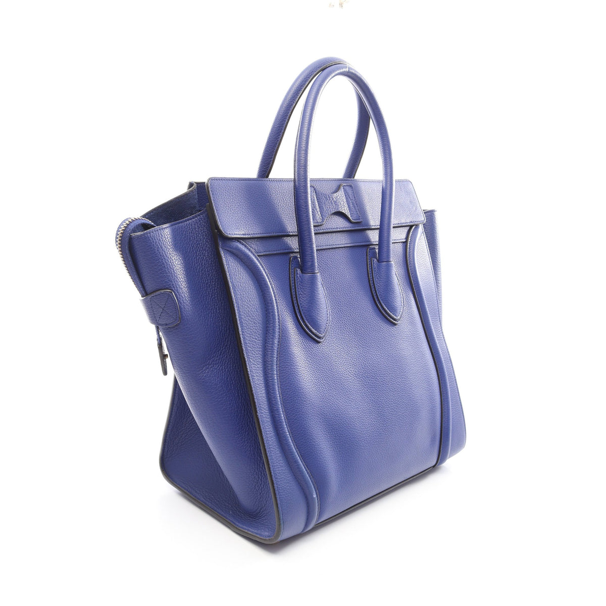 ラゲージ ミニショッパー ハンドバッグ レザー ブルー セリーヌ バッグ CELINE