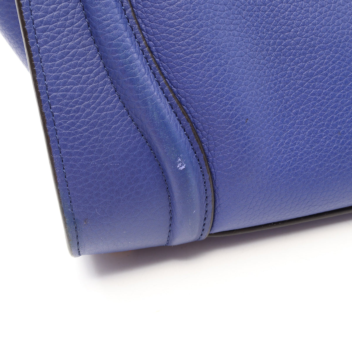 ラゲージ ミニショッパー ハンドバッグ レザー ブルー セリーヌ バッグ CELINE