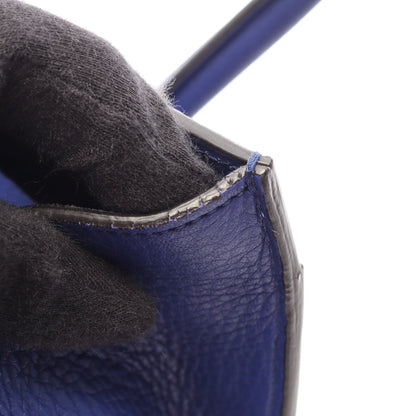 ラゲージ ミニショッパー ハンドバッグ レザー ブルー セリーヌ バッグ CELINE