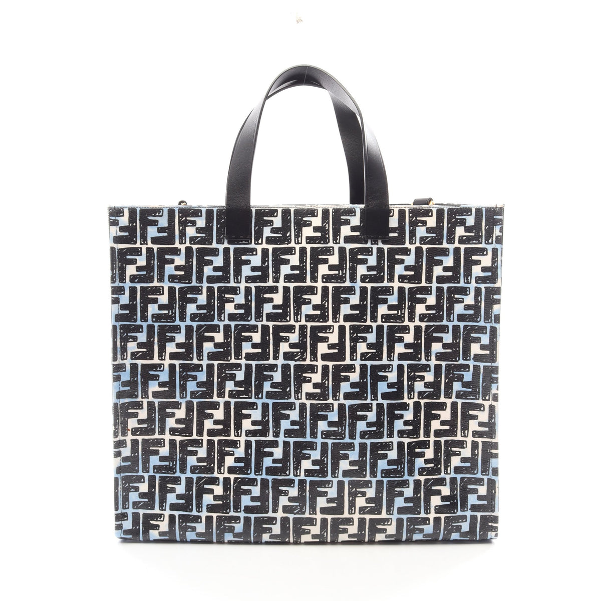 FENDI × Joshua Vides ショッパー ハンドバッグ トートバッグ PVC レザー ブラック ホワイト ライトブルー フェンディ バッグ FENDI