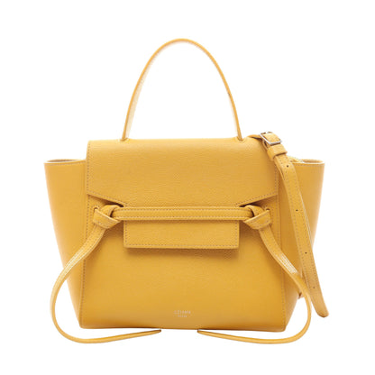 BELT BAG NANO ベルトバッグ ナノ 2WAY ハンドバッグ レザー イエロー セリーヌ バッグ CELINE