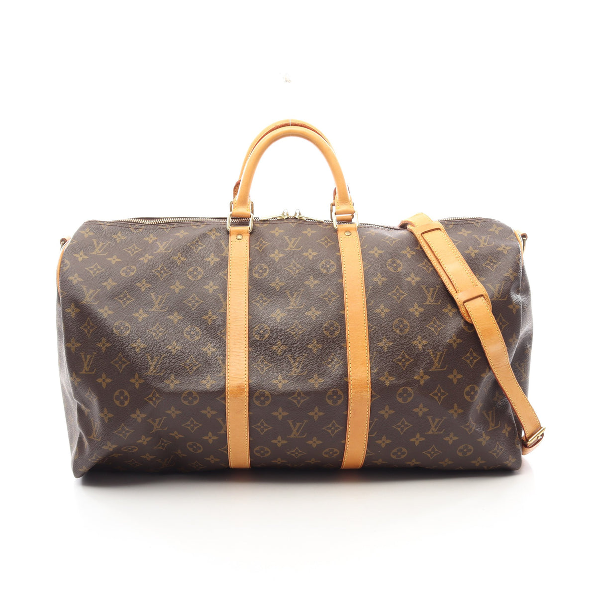 キーポル バンドリエール55 モノグラム 2WAY ボストンバッグ PVC レザー ブラウン ルイヴィトン バッグ LOUIS VUITTON