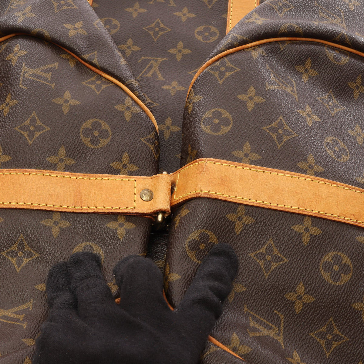 キーポル バンドリエール55 モノグラム 2WAY ボストンバッグ PVC レザー ブラウン ルイヴィトン バッグ LOUIS VUITTON