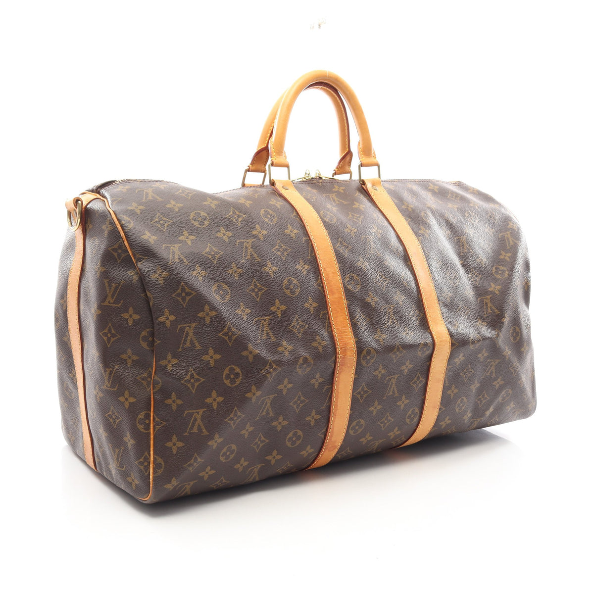 キーポル バンドリエール55 モノグラム 2WAY ボストンバッグ PVC レザー ブラウン ルイヴィトン バッグ LOUIS VUITTON