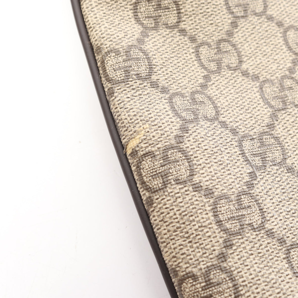 GGスプリーム ショルダーバッグ PVC レザー ベージュ ダークブラウン グッチ バッグ GUCCI