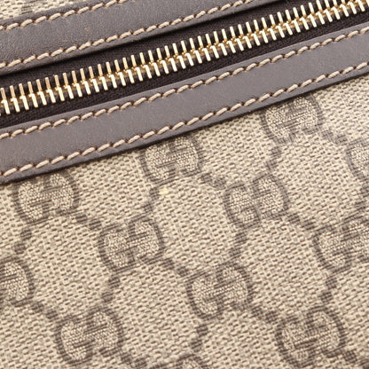 GGスプリーム ショルダーバッグ PVC レザー ベージュ ダークブラウン グッチ バッグ GUCCI