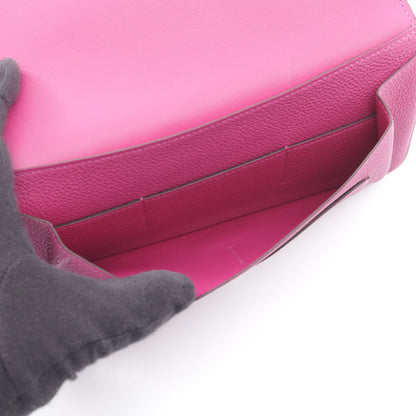 ドゴン デュオ ローズパープル 二つ折り長財布 トゴ ピンクパープル シルバー金具 Y刻印 エルメス 財布・小物 HERMES