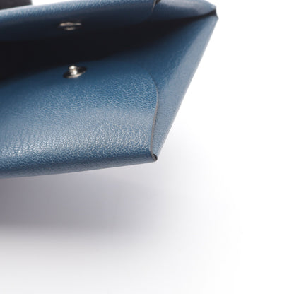 バスティア ディープブルー コインケース シェーブル ダークブルー シルバー金具 U刻印 エルメス 財布・小物 HERMES