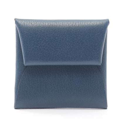 バスティア ディープブルー コインケース シェーブル ダークブルー シルバー金具 U刻印 エルメス 財布・小物 HERMES