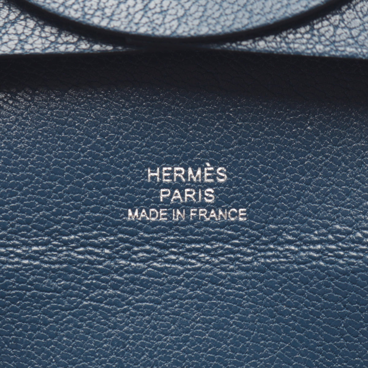 バスティア ディープブルー コインケース シェーブル ダークブルー シルバー金具 U刻印 エルメス 財布・小物 HERMES