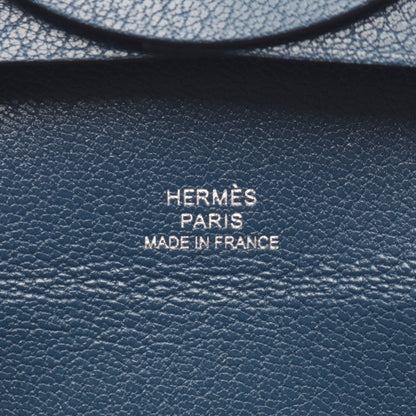 バスティア ディープブルー コインケース シェーブル ダークブルー シルバー金具 U刻印 エルメス 財布・小物 HERMES