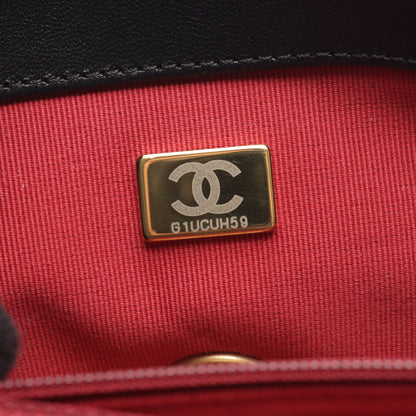 19 ディズヌフ マトラッセ コンビ金具 2WAY チェーンショルダーバッグ ラムスキン ブラック シャネル バッグ CHANEL