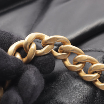 19 ディズヌフ マトラッセ コンビ金具 2WAY チェーンショルダーバッグ ラムスキン ブラック シャネル バッグ CHANEL