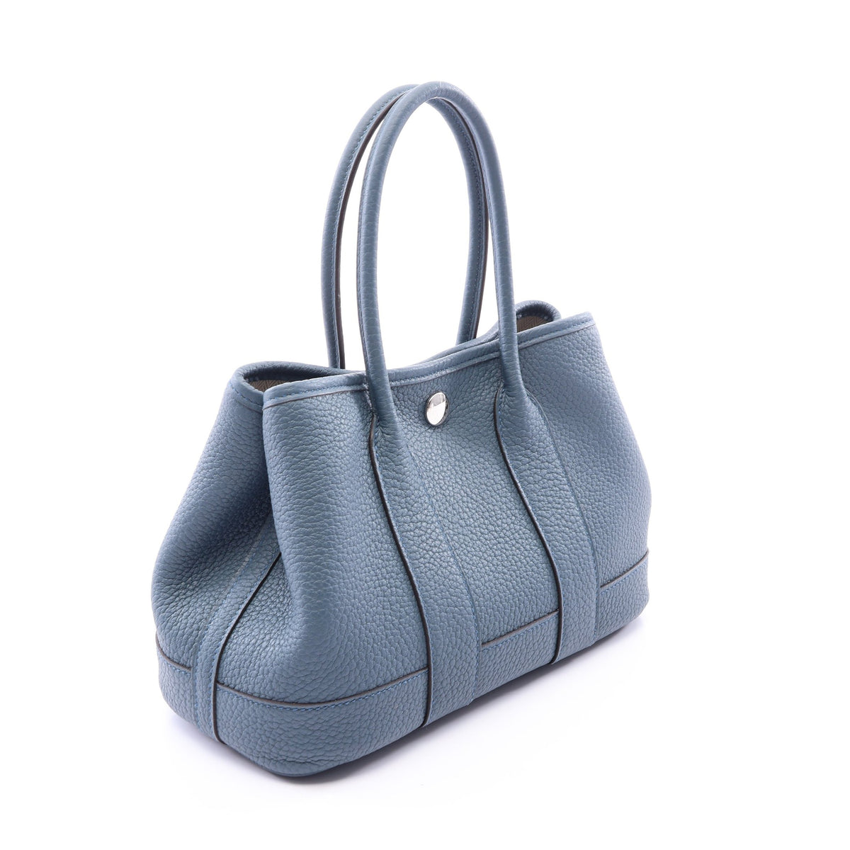 ネオガーデン23 ブルートンペット ハンドバッグ ネゴンダ ブルーグレー シルバー金具 G刻印 エルメス バッグ HERMES
