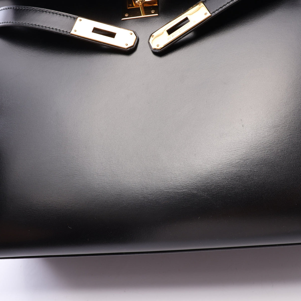 ケリー32 外縫い 2WAY ハンドバッグ ボックスカーフ ブラック ゴールド金具 ○X刻印 エルメス バッグ HERMES