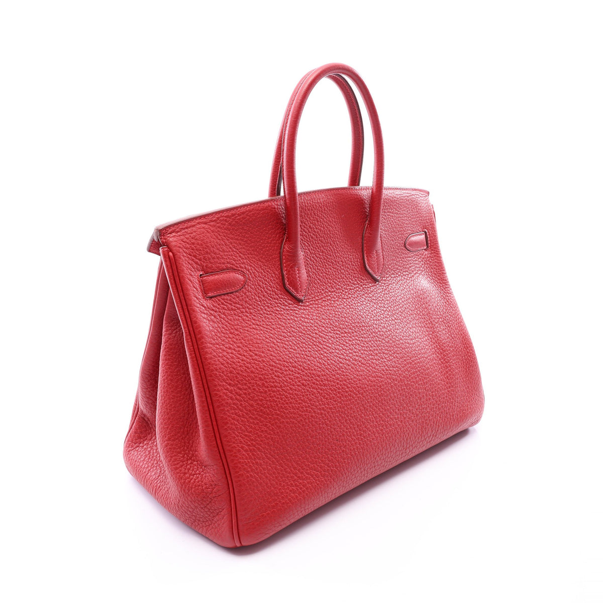 バーキン35 ルージュヴィフ ハンドバッグ トリヨンクレマンス レッド ゴールド金具 □I刻印 エルメス バッグ HERMES