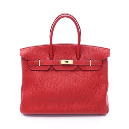 バーキン35 ルージュヴィフ ハンドバッグ トリヨンクレマンス レッド ゴールド金具 □I刻印 エルメス バッグ HERMES