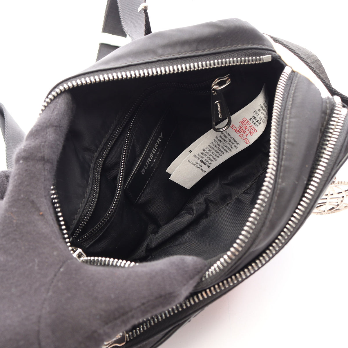 ECONYL キャノン ボディバッグ ナイロン レザー ブラック ホワイト レッド バーバリー バッグ BURBERRY