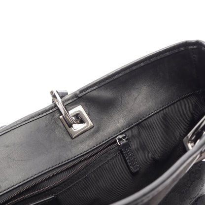 GGキャンバス ショルダーバッグ トートバッグ キャンバス レザー ブラック グッチ バッグ GUCCI