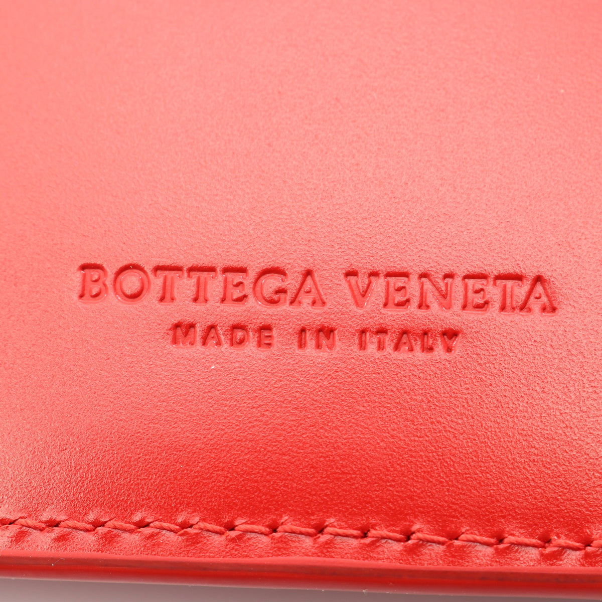クラッチバッグ レザー レッド ボッテガヴェネタ バッグ BOTTEGA VENETA
